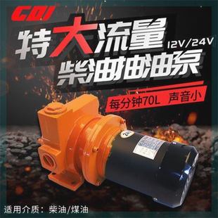 加油机抽油泵12v24v220V大流量自吸柴油泵加油泵抽油器电动抽油机