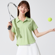 网球服女套装速干短袖polo衫防走光运动短裙跑步健身翻领羽毛球服
