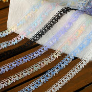 宽1.5厘米手工，diy服装辅料蕾丝，水溶丝线刺绣蝴蝶结花边花边带装饰