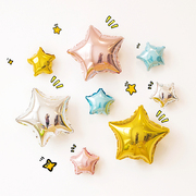 创意星星铝膜气球装饰儿童，宝宝宴五角星造型道具生日派对背景布置