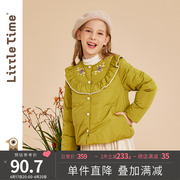 littletim女童2023羽绒服棉服，冬装韩版加厚儿童外套