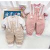 宝宝棉花套装加厚冬季婴儿背带裤两件套高档棉衣5-16个月棉袄棉裤