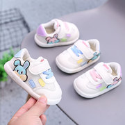 春秋男宝宝鞋子女童透气网鞋运动鞋软底婴儿，学步鞋0-1一岁3小白鞋