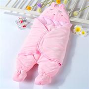 婴儿连脚抱被新生儿抱毯春秋，款宝宝分腿式睡袋抱毯冬季新生儿用品