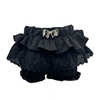 自制黑色高级感短裙纯欲重工，蝴蝶结蕾丝设计感半身裙短裤裙送腰带