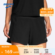 brooks布鲁克斯女款透气短裤运动裤，跑步柔软舒适健身薄款裤子