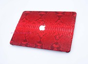 用Apple苹果Macbook Pro/Air镂空真皮蛇纹特色电脑保护壳DIY定制