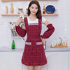 防水围裙女棉布家用厨房做饭韩版时尚可爱餐厅工作背带式罩衣