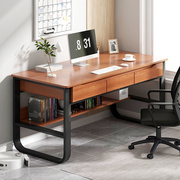 电脑桌家用工作台式办公桌，简约现代卧室书桌，写字台带抽屉双人桌子