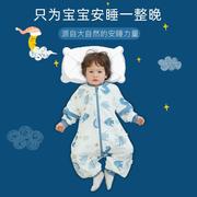 睡袋婴儿秋冬款宝宝，冬天连体衣一体式睡衣，儿童夹棉长袖拉链式分腿