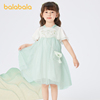 巴拉巴拉女幼童连衣裙夏装时尚舒适清新甜美可爱仙气网纱裙子
