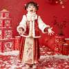 汉服女童冬装小女孩中国风明制套装宝宝加厚新年装儿童过年拜年服