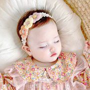 婴儿花朵发带甜美小公主发饰，女宝宝韩版时尚，头饰新生儿童发箍头箍