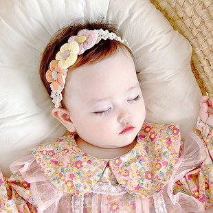 婴儿花朵发带甜美小公主，发饰女宝宝，韩版时尚头饰新生儿童发箍头箍
