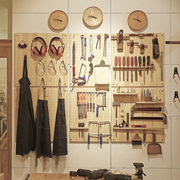 小木良品洞洞板定制工具墙，挂板木工坊，置物架工作室收纳木质工具架
