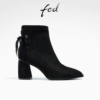fed高跟短靴冬季靴子尖头时装靴后绑带瘦瘦靴女款R1128-ZF531