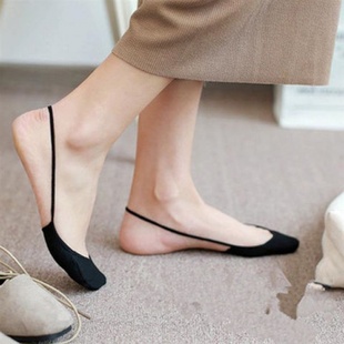 3/5双装船袜女隐形纯棉超浅口袜子夏季高跟鞋吊带舒适性感前掌袜