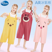 迪士尼女童睡衣纯棉，夏季薄款睡裙儿童连体衣家居服，宝宝可爱空调服