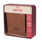 levis李维斯(李维斯)男士钱包trifold时尚复古折叠卡包礼物送男友送父亲