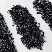 纯黑色系列全套米珠管珠角珠散珠手工diy饰品手缝服装辅料材料