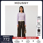 moussy夏季双裤腰，立体口袋设计感休闲裤女010ga230-7010