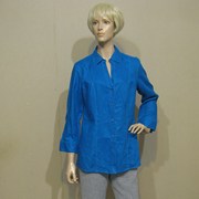 菲妮迪公司样衣宝蓝色九分袖，衬衫外套低价销售