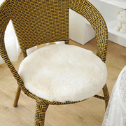 北欧可爱兔毛绒海绵坐垫子可拆洗椅子垫圆形飘窗地上屁垫地垫冬季