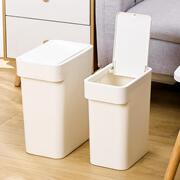 现代家用大号厨房客厅卧室按压式夹缝纸篓卫生间窄垃圾桶有盖厕所