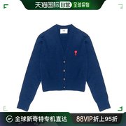 香港直邮ami深蓝色女士针织衫毛衣fkc010-001-491