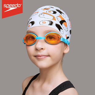 speedo儿童泳镜 高清防雾防水 6-14岁男女童青少年入门训练游泳镜