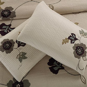 手工盘花绣花绗缝空调被床罩单件床盖三件套双人加厚床单机洗