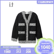 it b+ab女装粗花呢羽绒服冬季精致时髦绗缝羽绒外套1163I