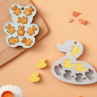 冰格模具食品级硅胶耐高温烘焙diy饼干，模具婴儿铺食卡通蛋糕工具
