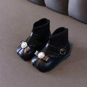女宝宝鞋子春秋季软底小皮鞋，1一2-3岁女童靴子，婴儿公主鞋女宝短靴
