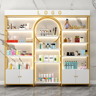 护肤化妆品展示柜美容院产品展示架，收纳美甲陈列柜，置物储物货架子