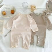 婴儿连体衣0-6-9个月春秋装1周岁，包屁衣男女宝宝，长袖哈衣长裤爬服
