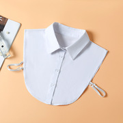 假领子女百搭假领衬衫领棉装饰立领圆领方领假衣领白色条纹衬