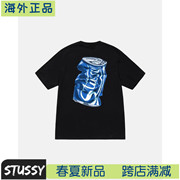 海外stussy斯图西23s汽水易拉罐印花短袖潮牌男女情侣t恤