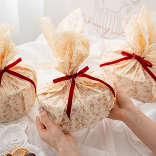 母亲节创意碎花雪梨纸礼物，包装盒烘焙常温，蛋糕伴手盒子女神节