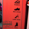 玄关木头鞋柜抽屉装饰墙贴可移除鞋子饰品，分类标识贴p-006鞋柜贴