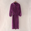 紫色气质时尚上衣裙子套装，宽松舒适松紧，腰大裙摆针织两件套女