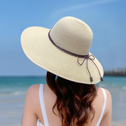 防紫外线遮阳帽女夏季百搭遮全脸太阳帽，可折叠海边防晒草帽子春秋