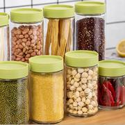密封罐玻璃储物罐厨房家用收纳盒玻璃瓶茶叶罐干果罐透明食品罐