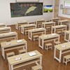 中小学生辅导班课桌椅单双人(单双人)培训学校学习桌椅组合长条桌