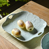 印象雕刻系列果盘景德镇陶瓷菜盘沙拉碗家用水果碟子不规则餐具