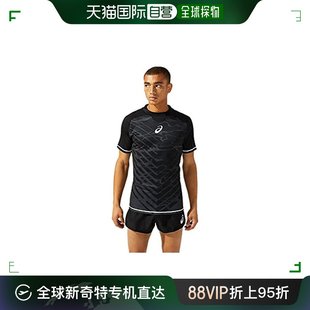 日本直邮asics橄榄球，运动短袖t-shirt男式l黑色2111b032