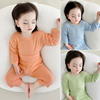 婴儿睡衣套装夏高腰(夏高腰，)护肚莫代尔冰丝，中袖九分裤居家宝宝空调服薄款