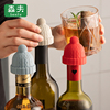森夫小红帽红酒瓶塞，家用创意硅胶玻璃瓶塞，香槟酒葡萄酒塞瓶盖日本
