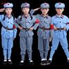 儿童红军演出服男女，八路军合唱服中小学生表演服装红星闪闪演出服