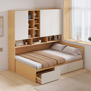 榻榻米床衣柜一体组合多功能，小户型高箱储物双人床卧室定制板式床
